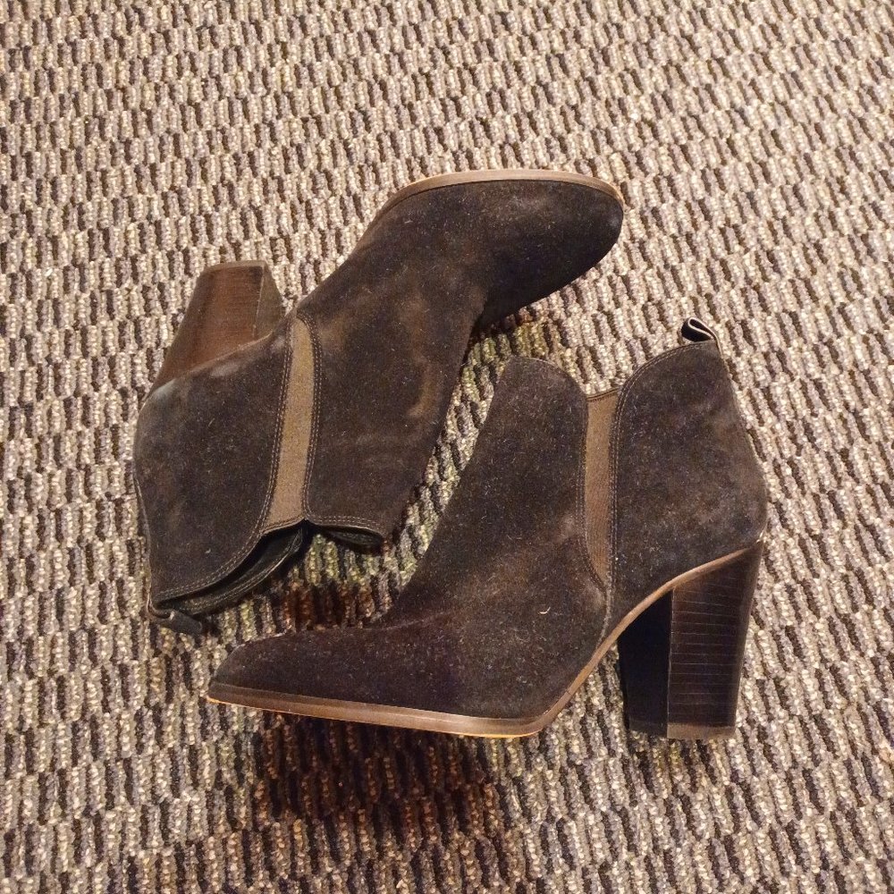 Michael Kors suede heeled ankle boots, size 11